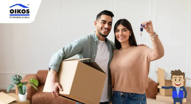 Pareja joven independizándose