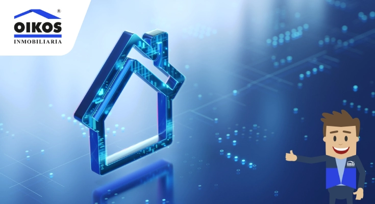 Blockchain en el mercado inmobiliario Representación de una casa