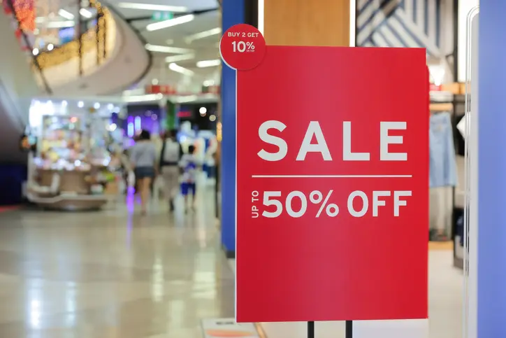Aviso de 50% de descuento