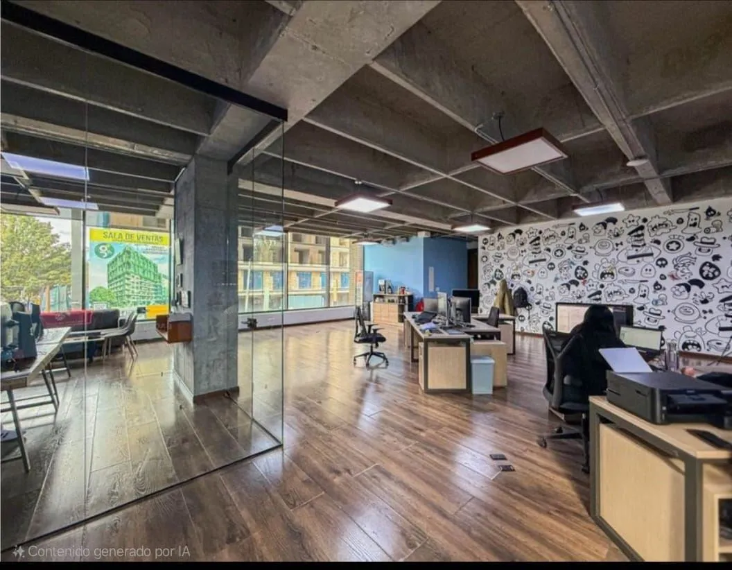 Oficina en Chicó Norte, código 5080 Oficina en venta en Chicó Norte con open office y divisiones en vidrio