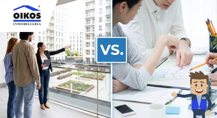 Apartamentos usados con entrega inmediata vs. sobre planos
